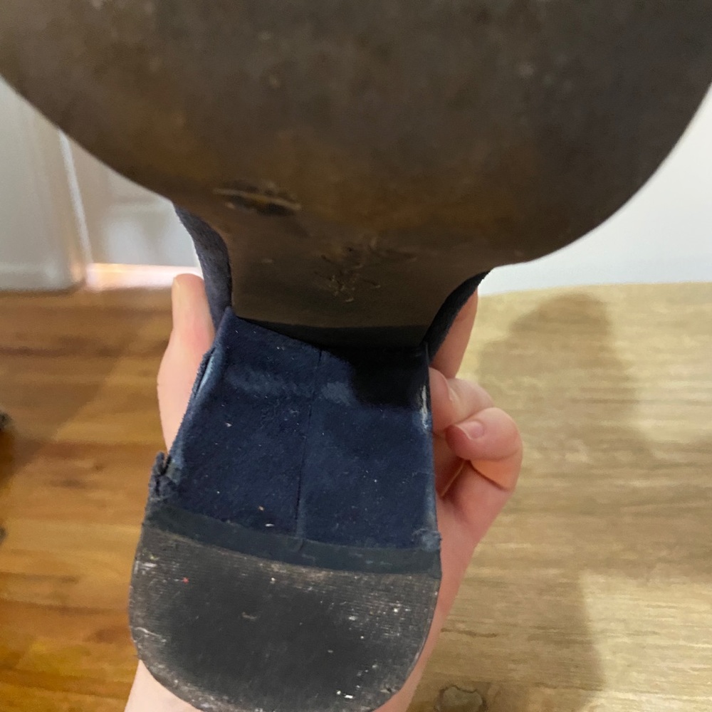 Steve Madden Blue Suede Heeled Booties - Picture 7 of 9